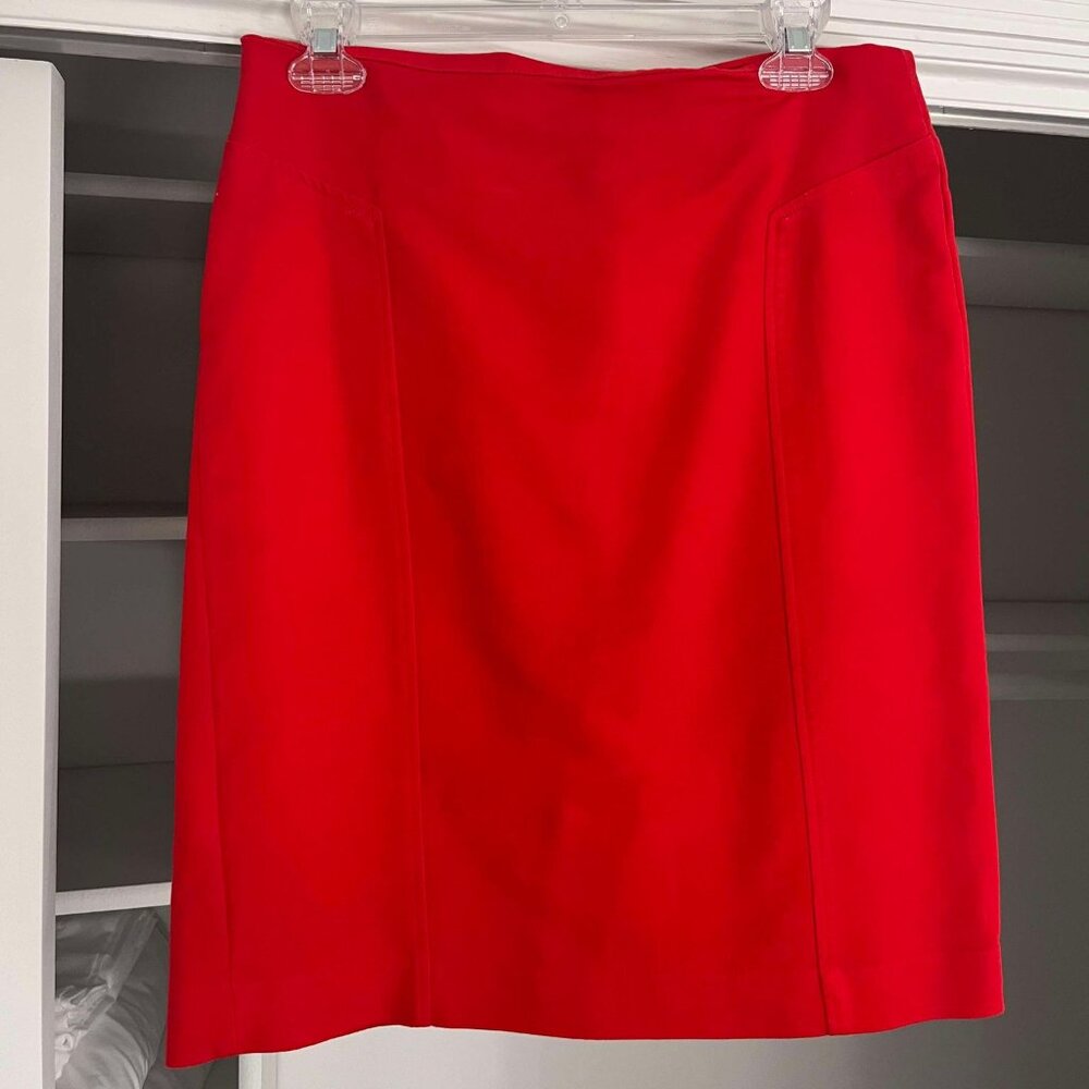 Red pencil skirt